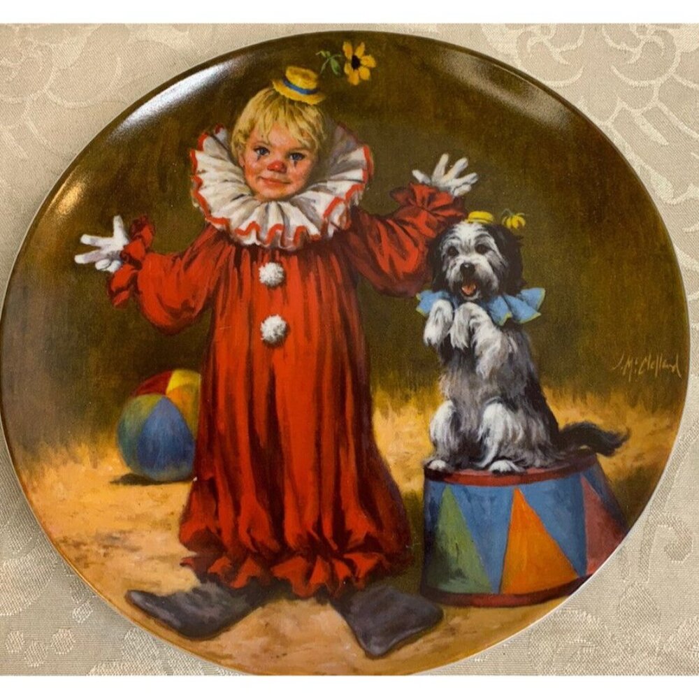 Vintage 1982 Reco / Edwin Knowles Collectible Plate Tommy The Clown - McClelland